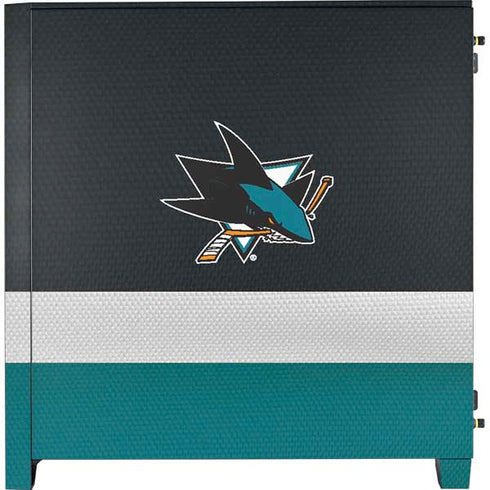 NHL San Jose Sharks Jersey Corsair 4000D Tempered Glass Mid-Tower ATX Case Skin