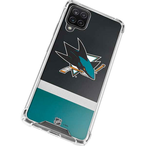 NHL San Jose Sharks Jersey Galaxy A12 Clear Case