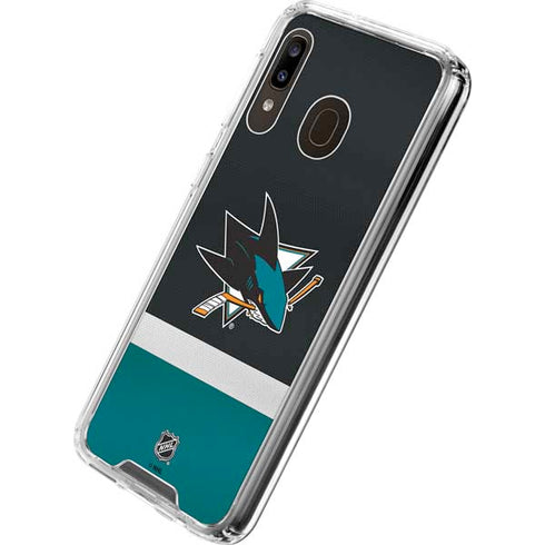 NHL San Jose Sharks Jersey Galaxy A30 Clear Case