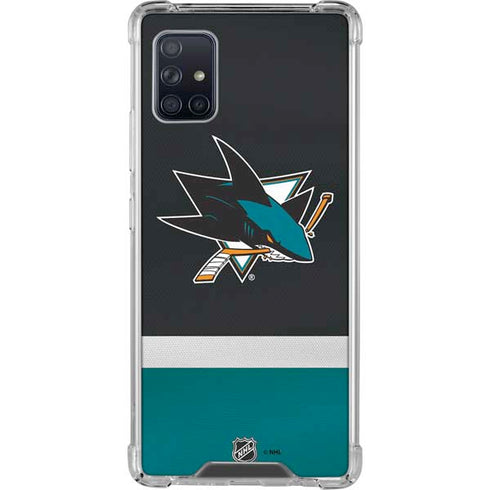 NHL San Jose Sharks Jersey Galaxy A51 5G Clear Case