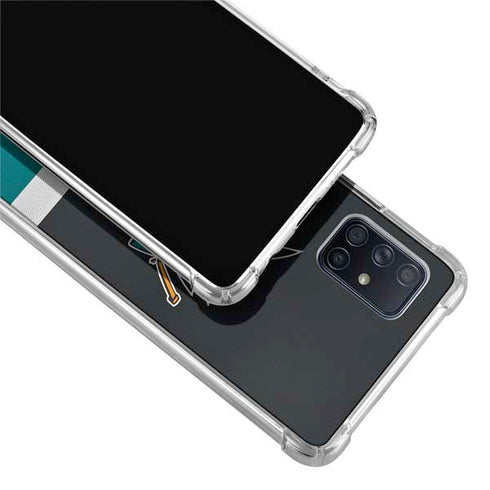 NHL San Jose Sharks Jersey Galaxy A71 5G Clear Case