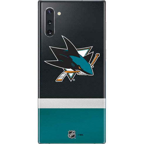 NHL San Jose Sharks Jersey Galaxy Note 10 Skin