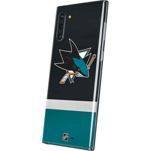 NHL San Jose Sharks Jersey Galaxy Note 10 Skin