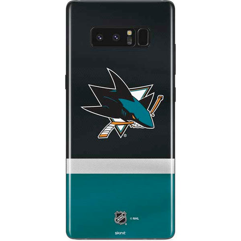 NHL San Jose Sharks Jersey Galaxy Note 8 Skin