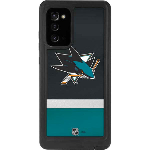 NHL San Jose Sharks Jersey Galaxy Note20 5G Waterproof Case