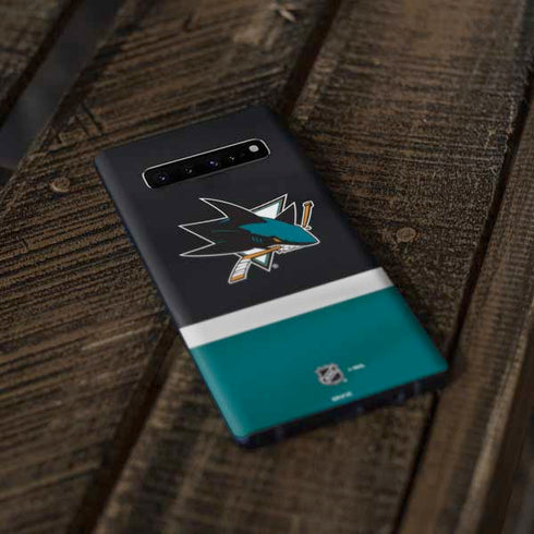 NHL San Jose Sharks Jersey Galaxy S10 Skin