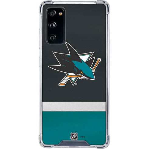 NHL San Jose Sharks Jersey Galaxy S20 FE Clear Case
