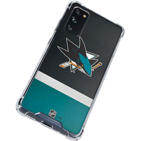 NHL San Jose Sharks Jersey Galaxy S20 FE Clear Case