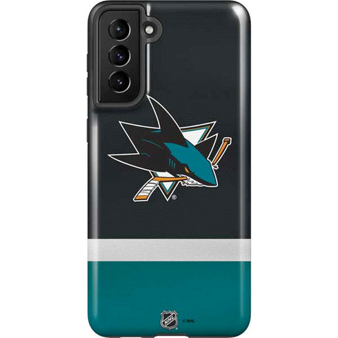 NHL San Jose Sharks Jersey Galaxy S21 FE Pro Case