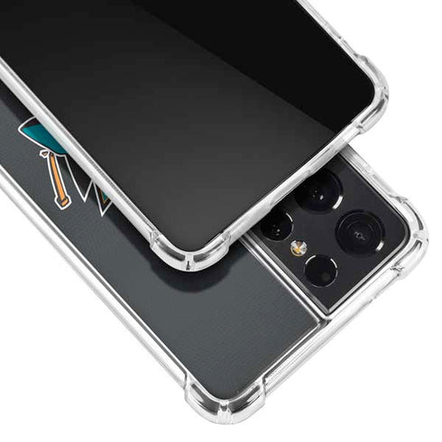 NHL San Jose Sharks Jersey Galaxy S21 Ultra 5G Clear Case