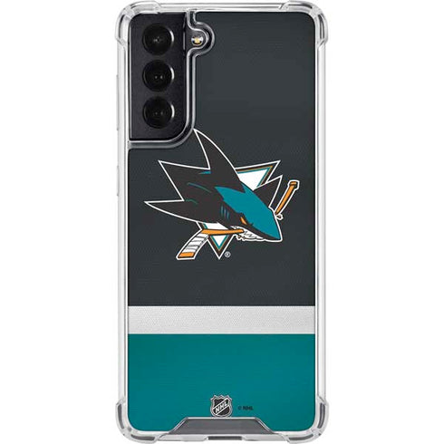 NHL San Jose Sharks Jersey Galaxy S22 Clear Case