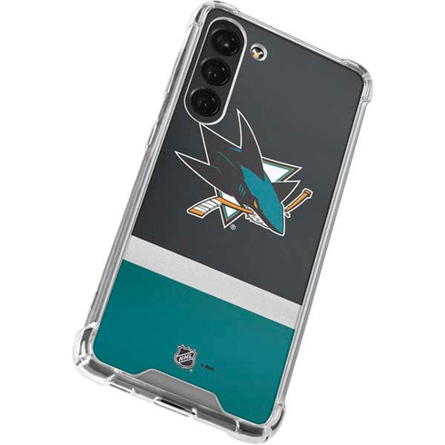 NHL San Jose Sharks Jersey Galaxy S23 Plus Clear Case
