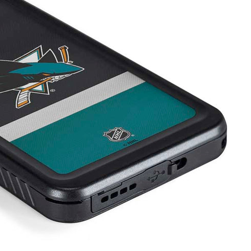 NHL San Jose Sharks Jersey Galaxy S23 Plus Waterproof Case
