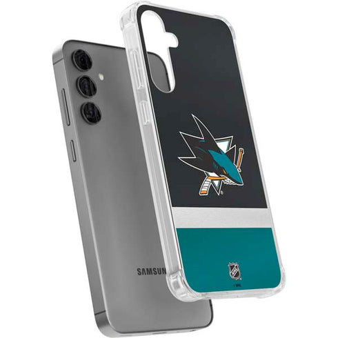 NHL San Jose Sharks Jersey Galaxy S24 Plus Clear Case