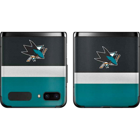 NHL San Jose Sharks Jersey Galaxy Z Flip Skin