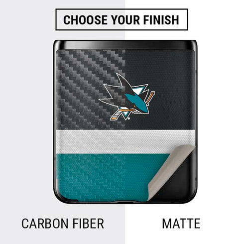 NHL San Jose Sharks Jersey Galaxy Z Flip Skin
