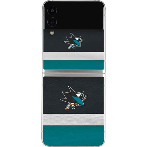 NHL San Jose Sharks Jersey Galaxy Z Flip3 5G Skin