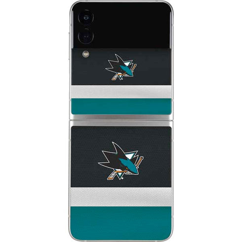 NHL San Jose Sharks Jersey Galaxy Z Flip4 5G Skin