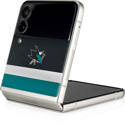 NHL San Jose Sharks Jersey Galaxy Z Flip4 5G Skin