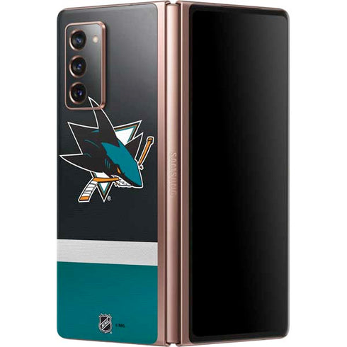 NHL San Jose Sharks Jersey Galaxy Z Fold2 5G Skin
