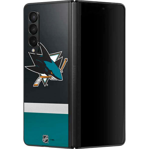 NHL San Jose Sharks Jersey Galaxy Z Fold3 5G Skin