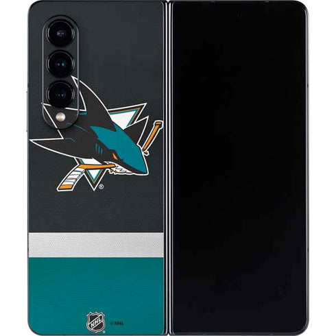NHL San Jose Sharks Jersey Galaxy Z Fold4 5G Skin