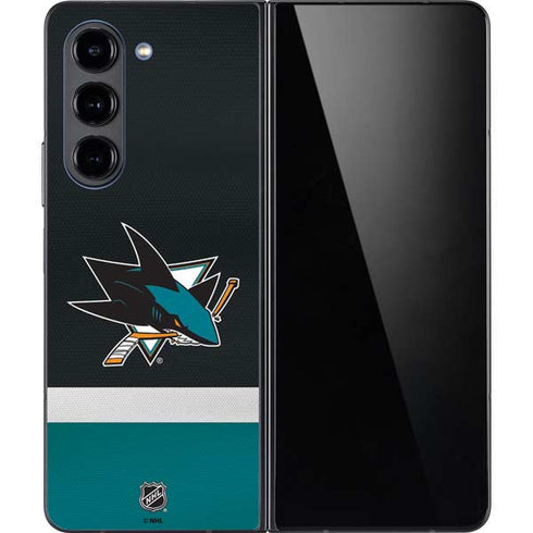 NHL San Jose Sharks Jersey Galaxy Z Fold5 5G Skin
