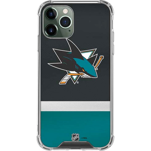 NHL San Jose Sharks Jersey iPhone 11 Pro Max Clear Case