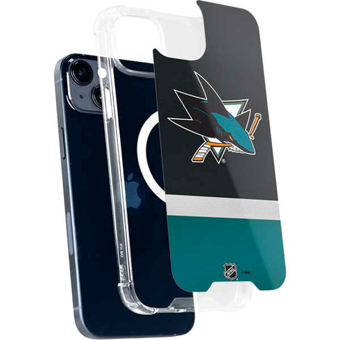 NHL San Jose Sharks Jersey iPhone 15 Plus MagSafe Case