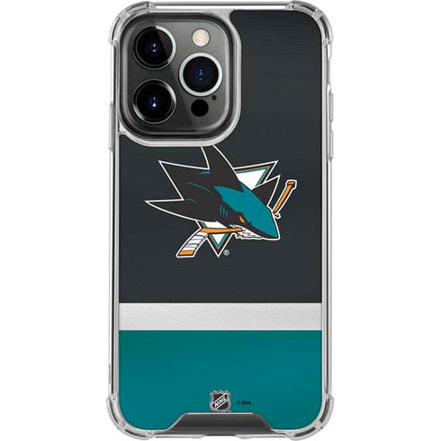 NHL San Jose Sharks Jersey iPhone 14 Pro Clear Case