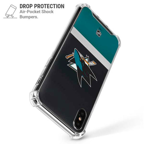 NHL San Jose Sharks Jersey iPhone XS Max Clear Case