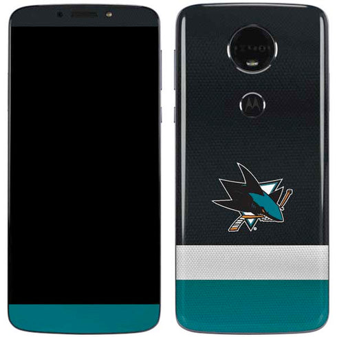 NHL San Jose Sharks Jersey Moto E5 Plus Skin