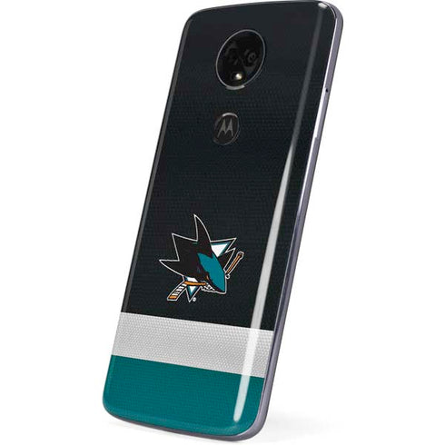 NHL San Jose Sharks Jersey Moto E5 Plus Skin
