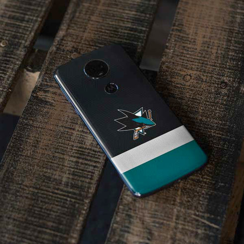 NHL San Jose Sharks Jersey Moto E5 Plus Skin