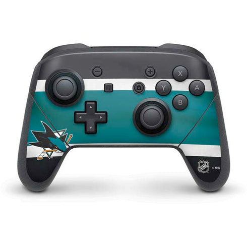 NHL San Jose Sharks Jersey Nintendo Switch Pro Controller Skin