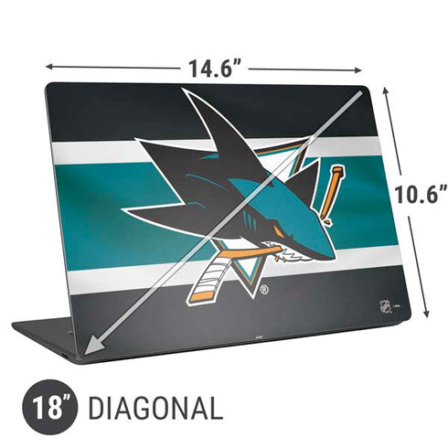 NHL San Jose Sharks Jersey Universal Laptop 18in (14.6 x 10.6in) Skin