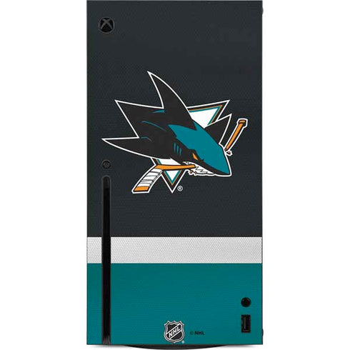 NHL San Jose Sharks Jersey Xbox Series X Console Skin
