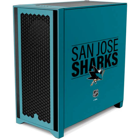 NHL San Jose Sharks Lineup Corsair 4000D Tempered Glass Mid-Tower ATX Case Skin