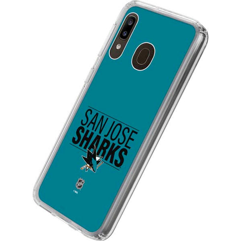 NHL San Jose Sharks Lineup Galaxy A20 Clear Case