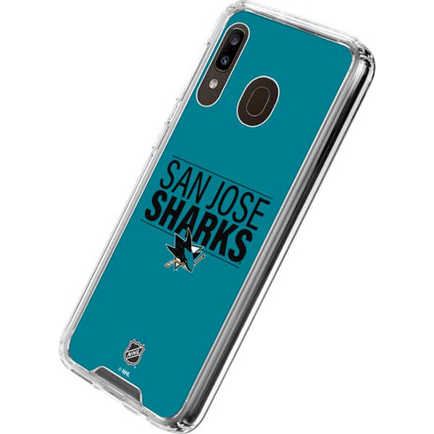 NHL San Jose Sharks Lineup Galaxy A30 Clear Case