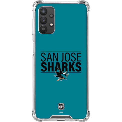 NHL San Jose Sharks Lineup Galaxy A32 5G Clear Case