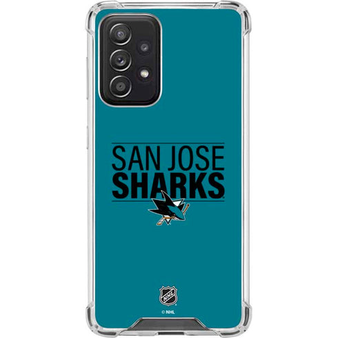 NHL San Jose Sharks Lineup Galaxy A52 5G Clear Case