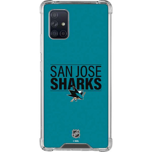 NHL San Jose Sharks Lineup Galaxy A71 5G Clear Case