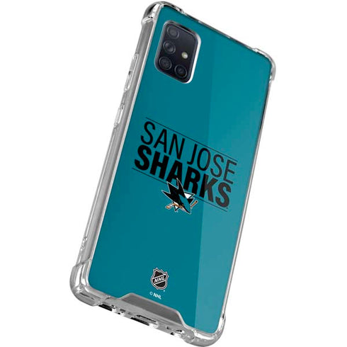 NHL San Jose Sharks Lineup Galaxy A71 5G Clear Case
