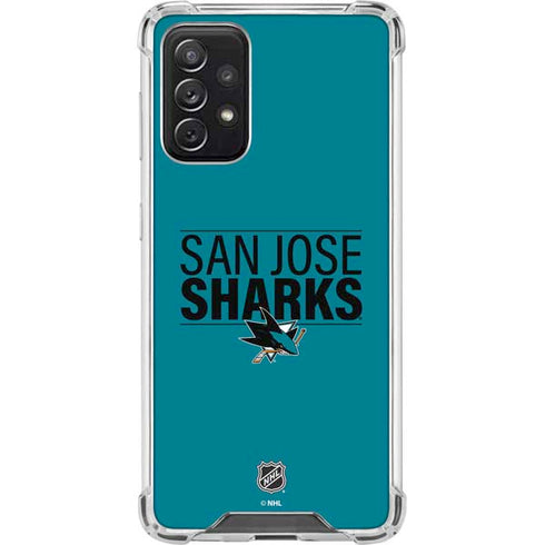 NHL San Jose Sharks Lineup Galaxy A72 5G Clear Case