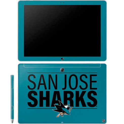 NHL San Jose Sharks Lineup Galaxy Book 12in Skin