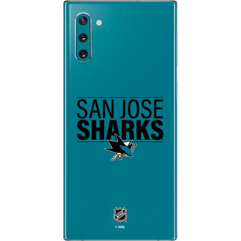 NHL San Jose Sharks Lineup Galaxy Note 10 Skin