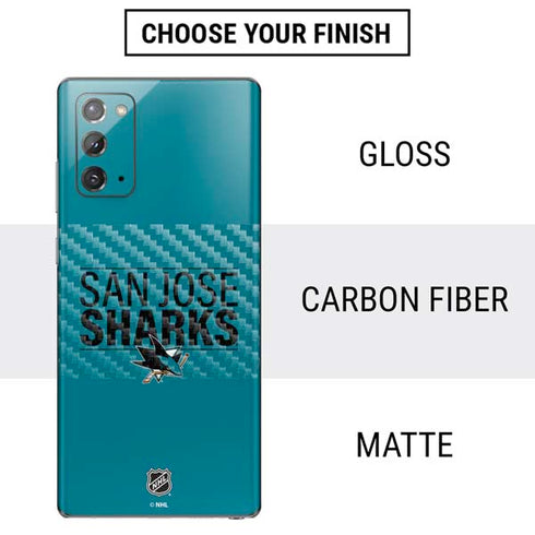 NHL San Jose Sharks Lineup Galaxy Note20 5G Skin