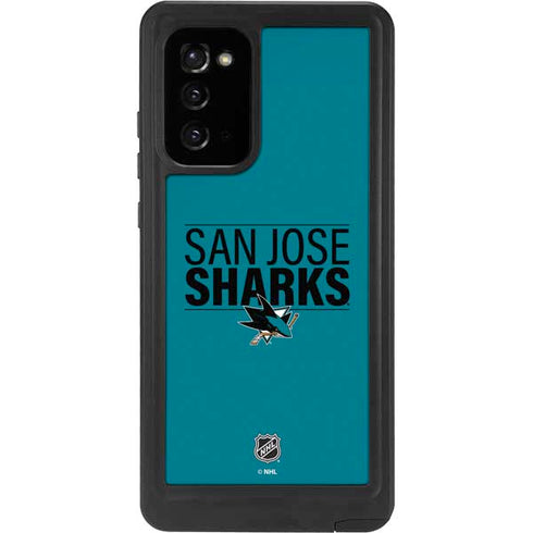 NHL San Jose Sharks Lineup Galaxy Note20 5G Waterproof Case