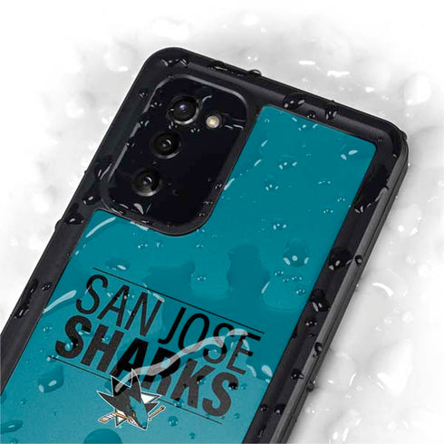 NHL San Jose Sharks Lineup Galaxy Note20 5G Waterproof Case